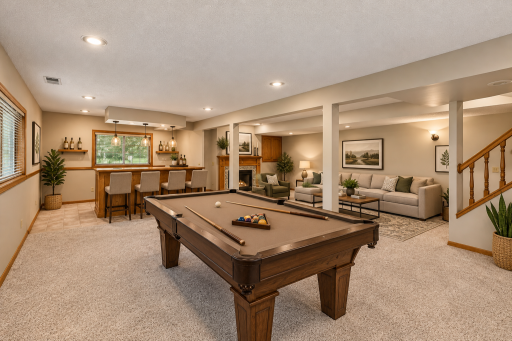 Virtual Staged Family Room in LL- imagine the possibilities