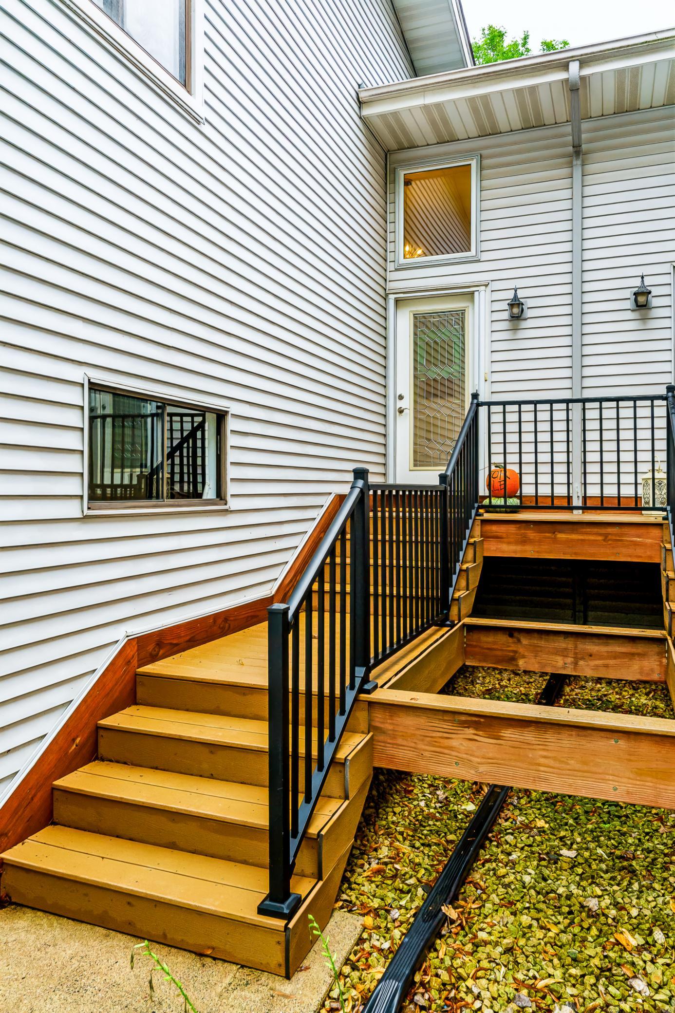 Updated deck and railings.