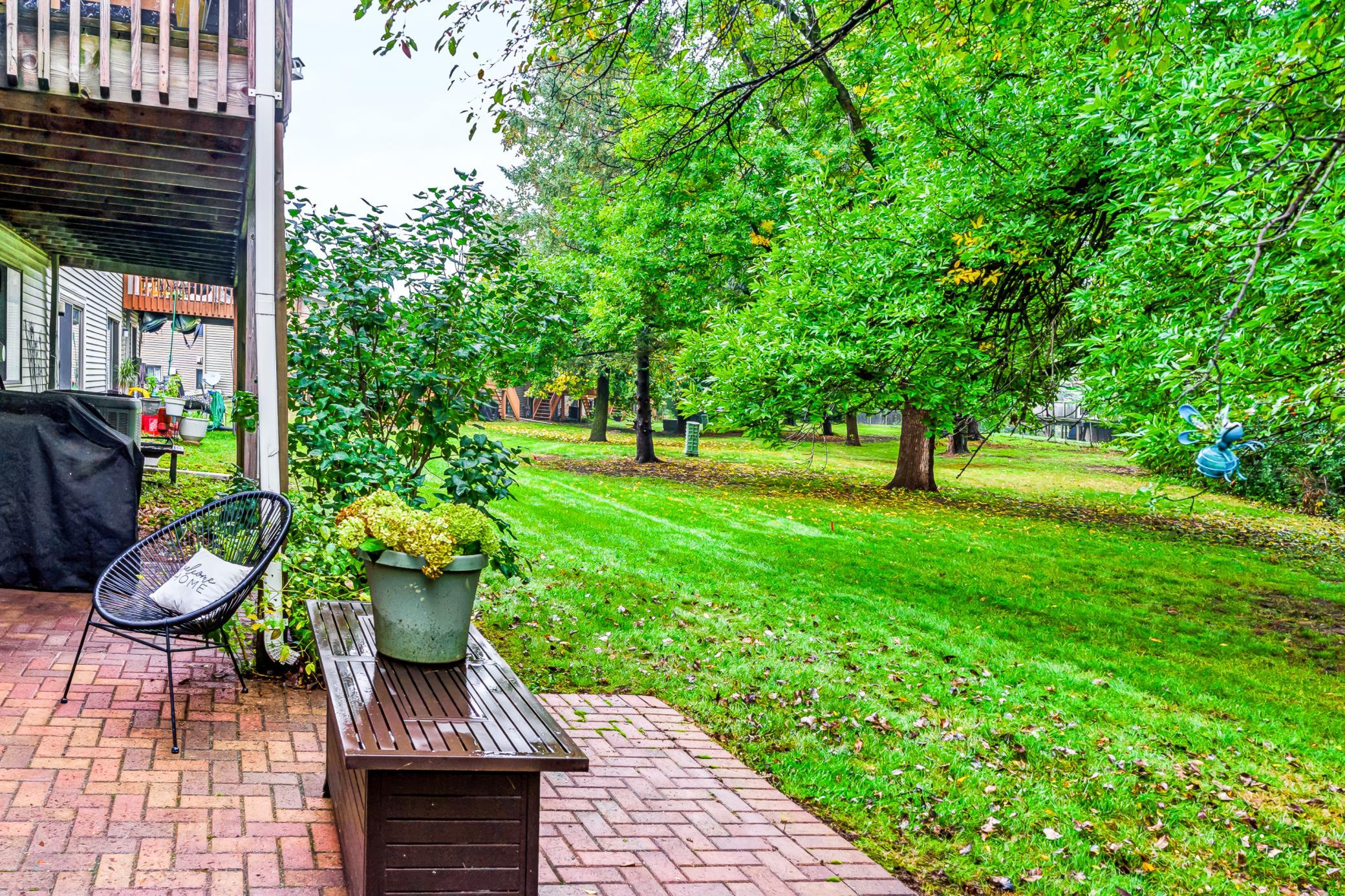 Great back yard space.