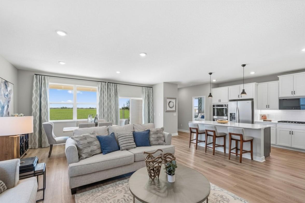 Welcome to the Clifton floorplan! This fantastic one-level home is bright and open, perfect for entertaining and everyday living. Photo of the model home, finishes may vary.