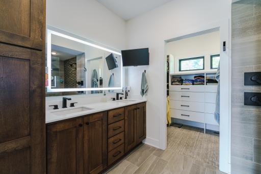 Primary Bath, Double Sinks and Back Lighted Mirror
