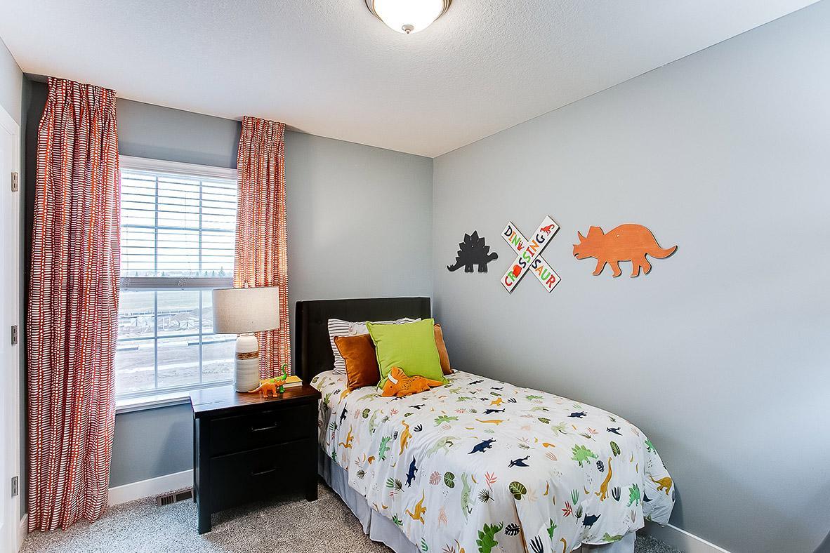 All 3 bedrooms are on the upper level. *Model home, colors and selections will vary.