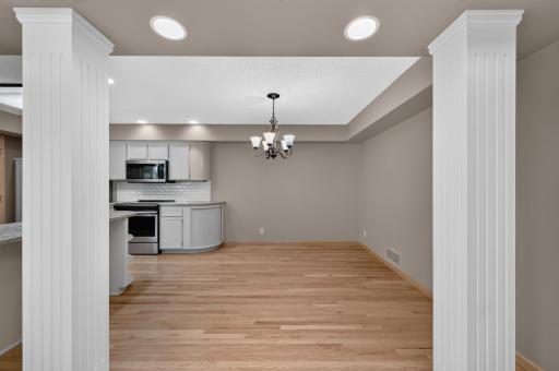 Notice the beautiful hardwood floors.