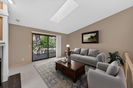 Virtually staged living room.