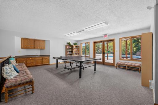 Downstairs is a game room area along with access to pool!