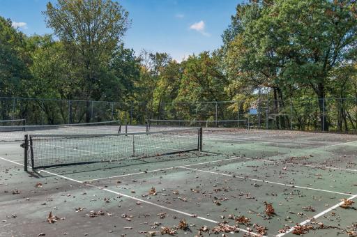 Tennis and pickleball courts as well.
