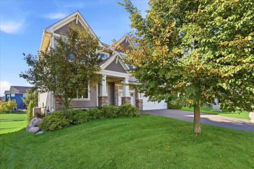 nice landscaping and welcoming front porch