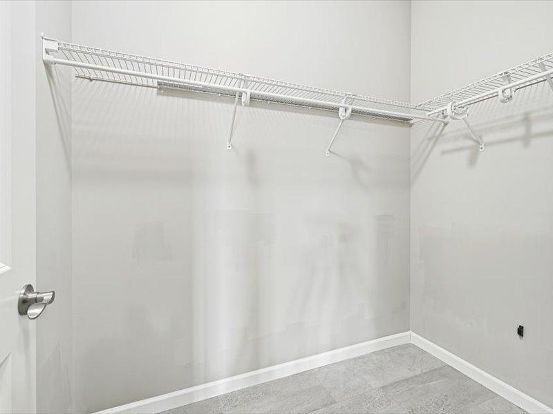 Closet off the back entry with lots of space for hanging and floor space too
