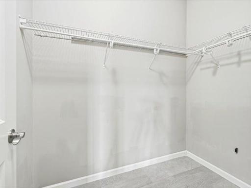 Closet off the back entry with lots of space for hanging and floor space too