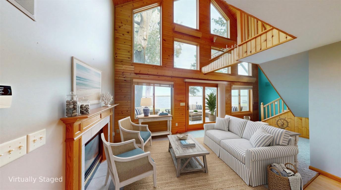 Virtually Staged - Lakeside Living Room