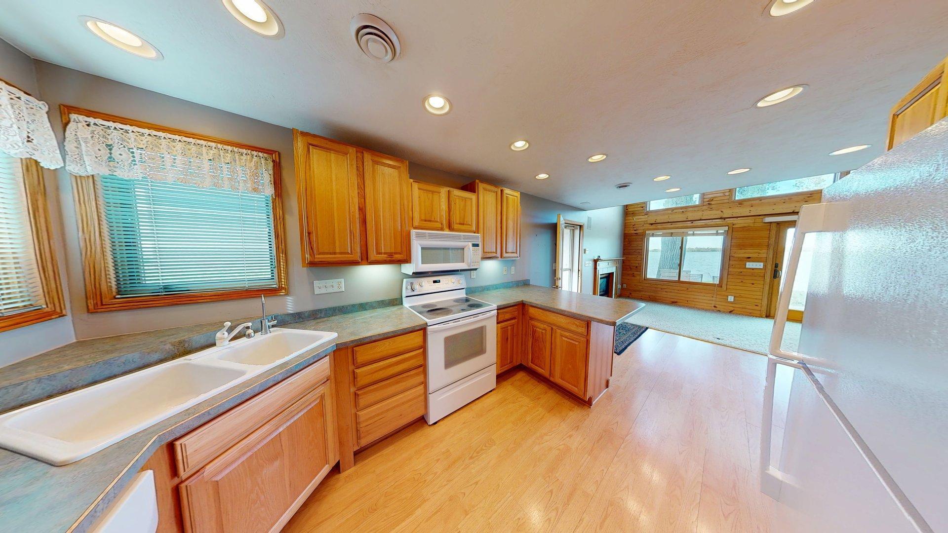 Kitchen open to Living Room