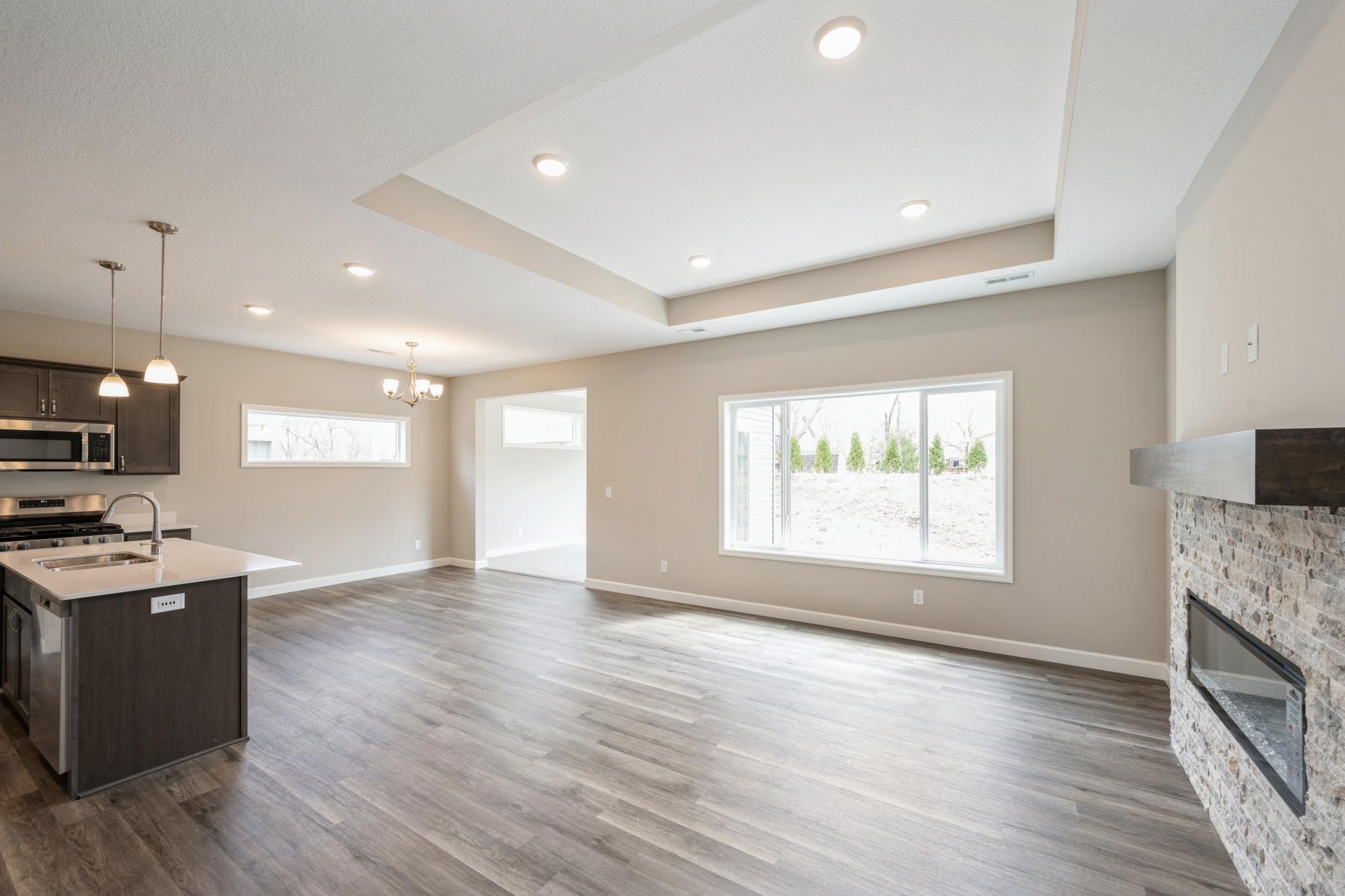 Living room - photos are of a completed inventory home of the same floorplan. Colors and selections may differ.