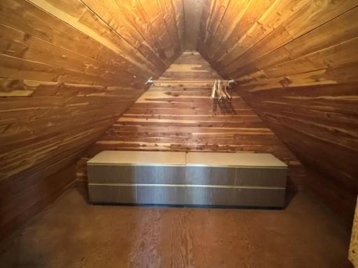 Walk-in Cedar Closet in the primary bedroom. Storage cabinets stay with the house.