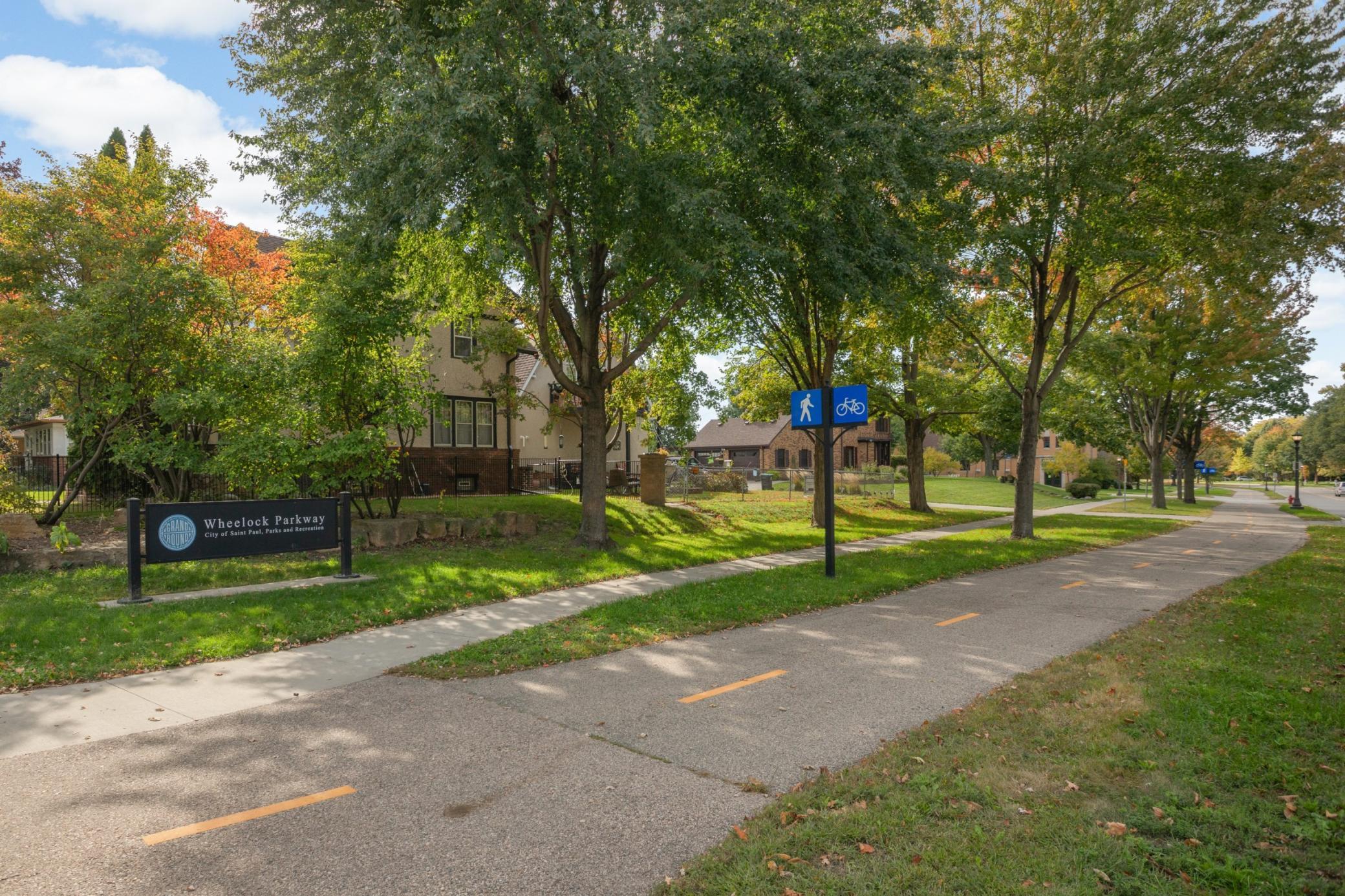Across the street is Wheelock Parkway and the St. Paul Grand Round; a 28-mile scenic parkway that surrounds St. Paul and connects the Mississippi River, Lake Phalen, Como Lake, and more than a dozen parks.