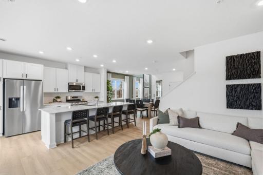 Residents can venture to the kitchen for quick snacks and drinks during movie marathons