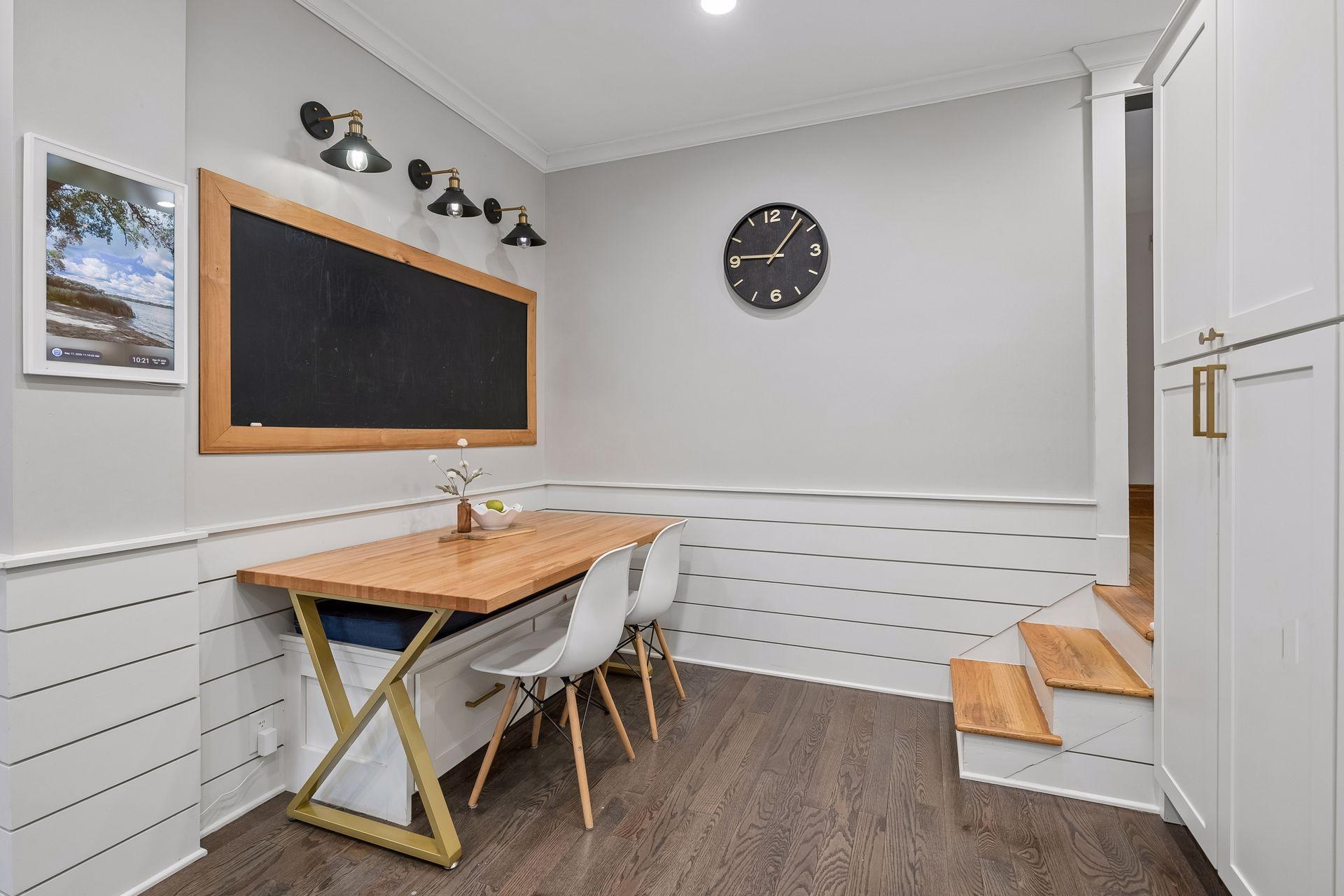 Casual dining area provides additional seating just off the kitchen.