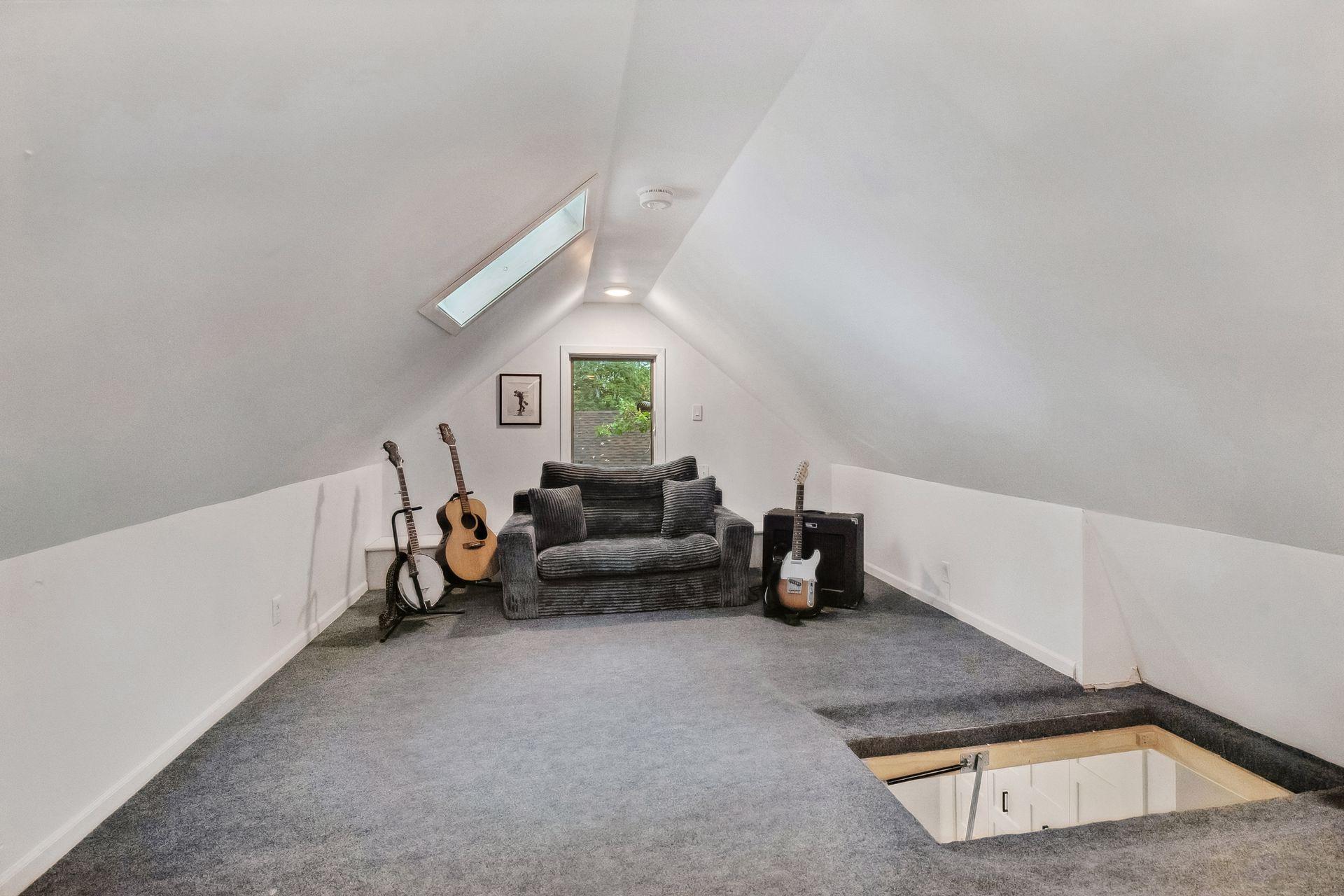 Additional fourth floor bonus room provides a unique additional retreat tucked beneath the roof line bonus room