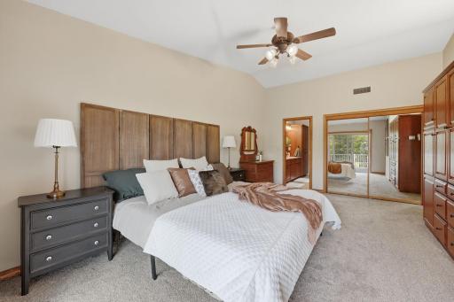 Double closets besides the built-in storage