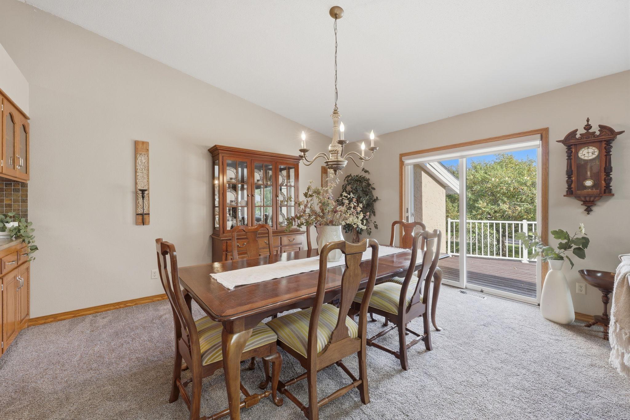 Spacious dining room