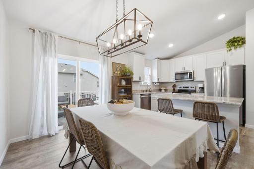 Open Dining Area with Easy Access to the Deck