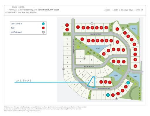 Homesite. Photos and renderings may not depict actual plan, materials, & finishes may vary. All measurements are approximate.