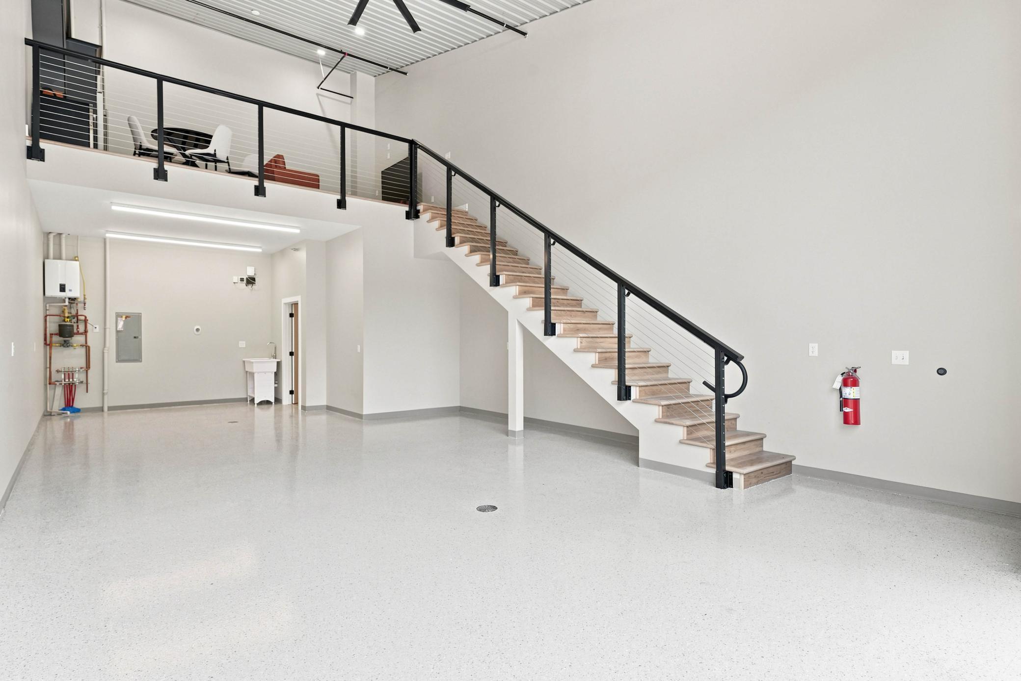 This unit features epoxy floors and in-floor radiant heat for climate controlled storage all year round.