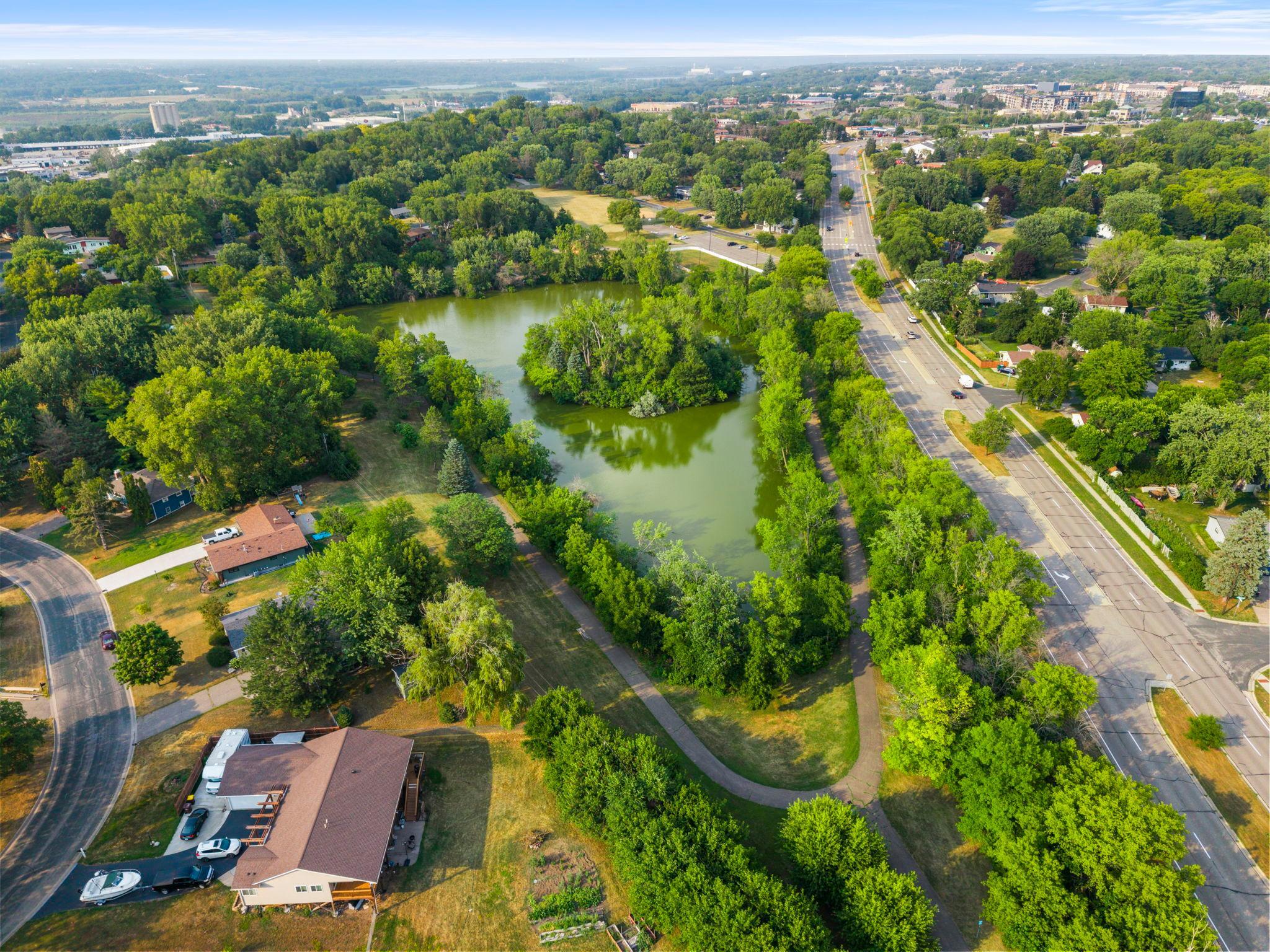 Parks and lakes close by