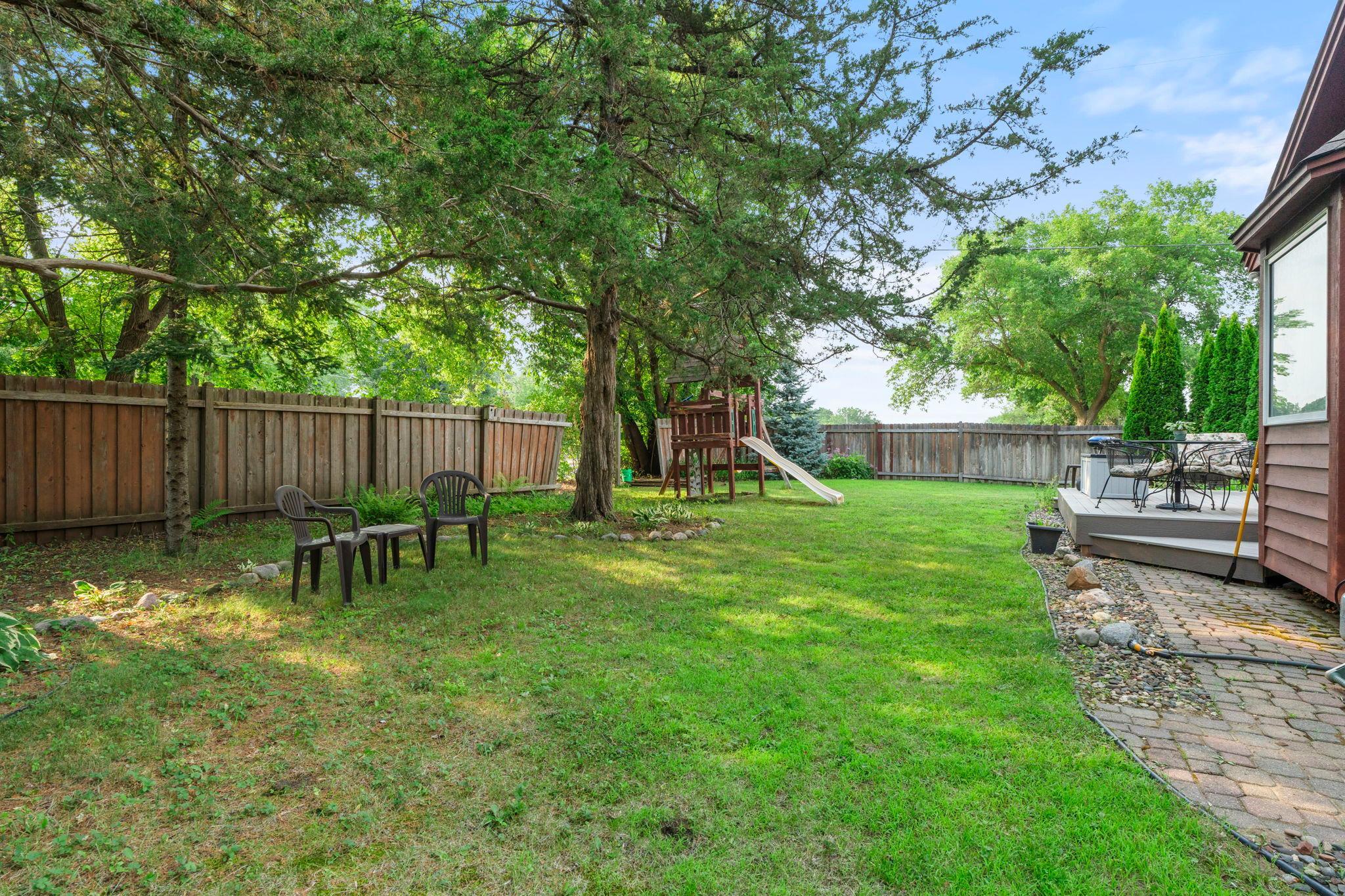 Large fully fenced backyard