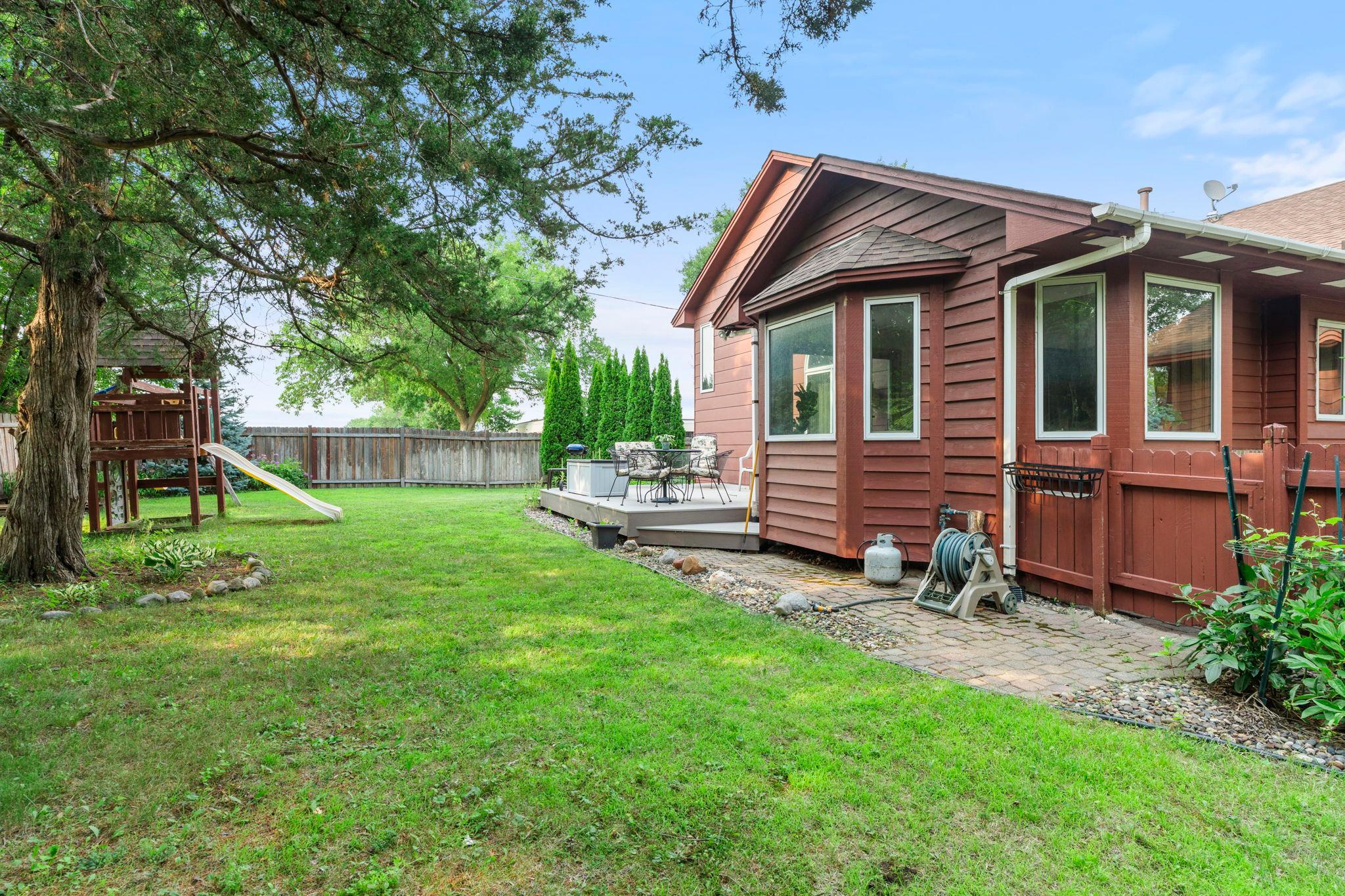Fences to backyard on both sides of the home.