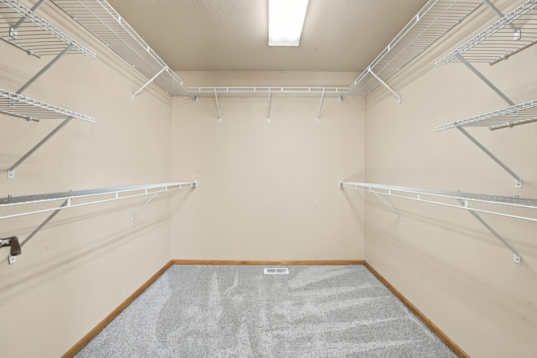 Primary walk in closet