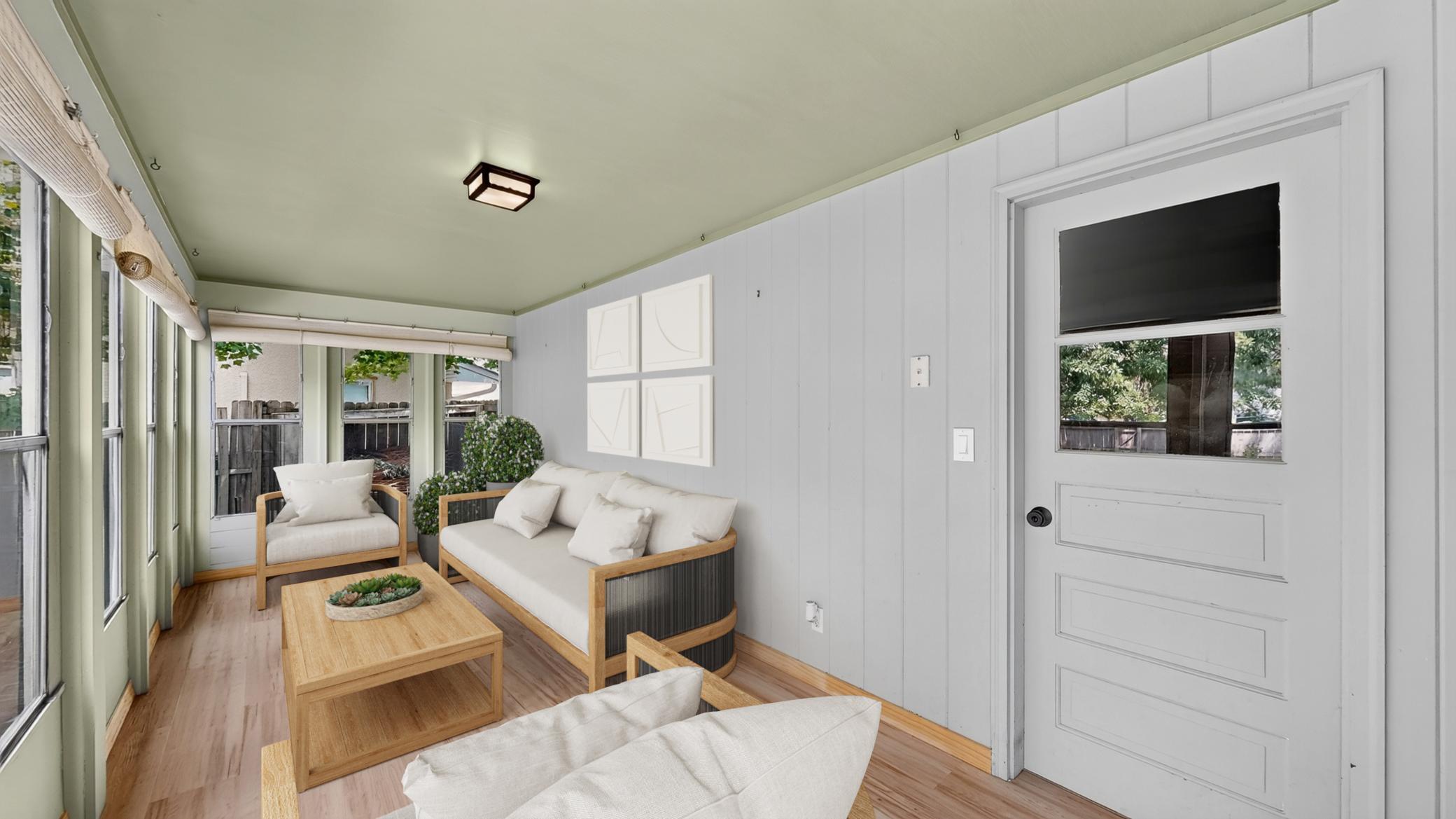 Sun Porch virtually staged