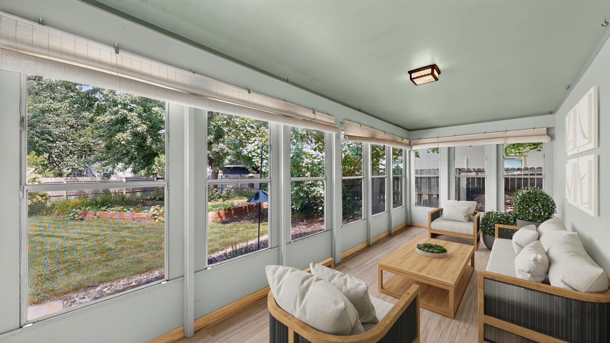 Sun Porch virtually staged