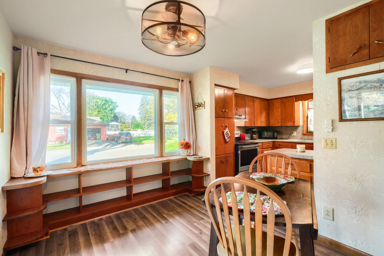 Open Dining Area with lots of built-ins