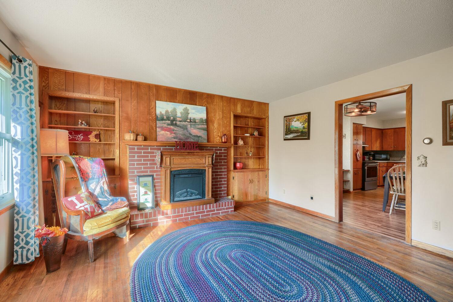 Wood Fireplace currently has working electric insert