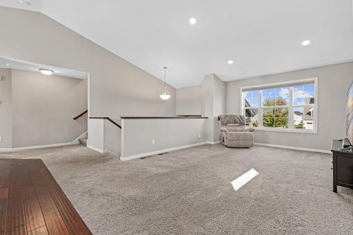 Natural light fills the main level living spaces