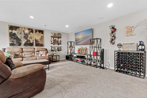 A spacious family room expands the living space.
