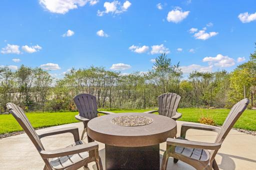 A two-tier patio adds room to enjoy the stars