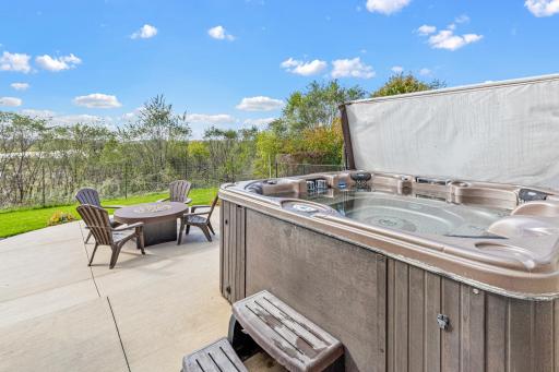 Unwind in the hot tub with the valley as your backdrop.