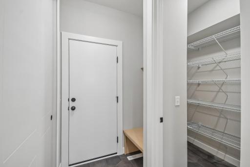 Mudroom with Built in Bench, Pantry and a Separate Closet