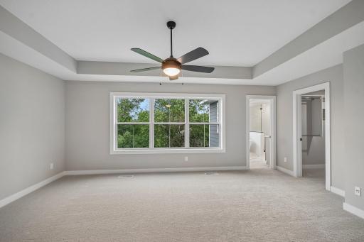 Primary Bedroom Complete with Box Vault and Oversized Windows