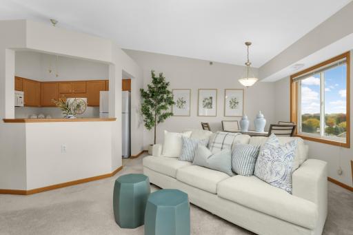 Enjoy seamless transitions between the kitchen, dining, and living areas
