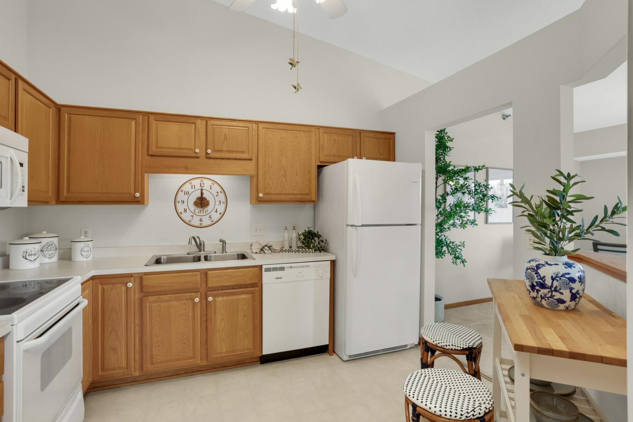 Practical workspace offers comfort and everyday convenience.