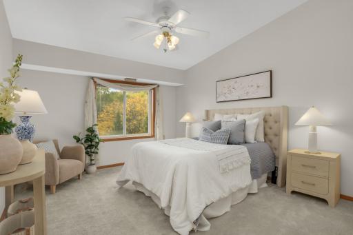 Comfortable bedroom offers a peaceful place to unwind