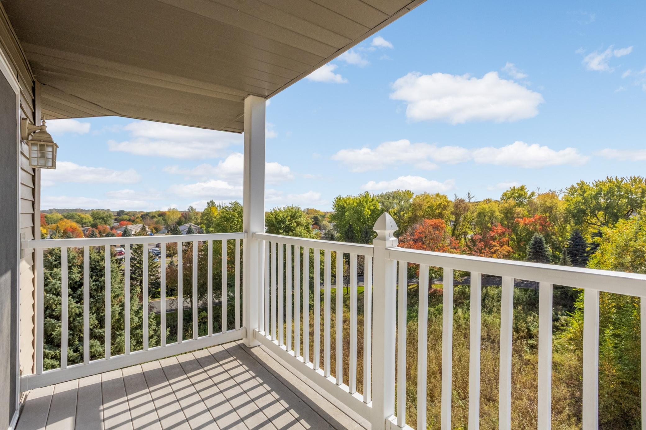 Step outside and enjoy peaceful views from your private balcony