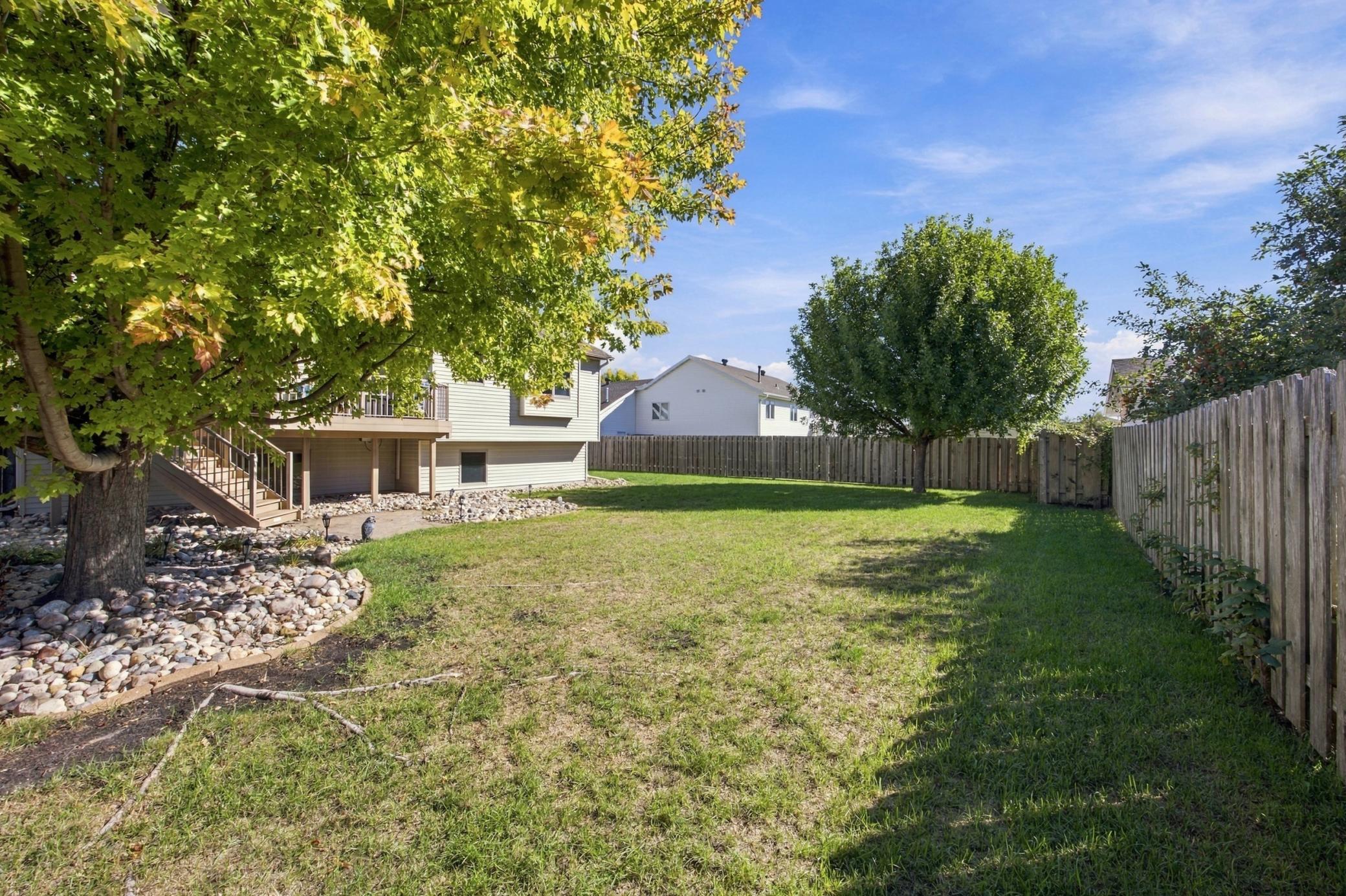 Fully Fenced Backyard w/Mature Trees