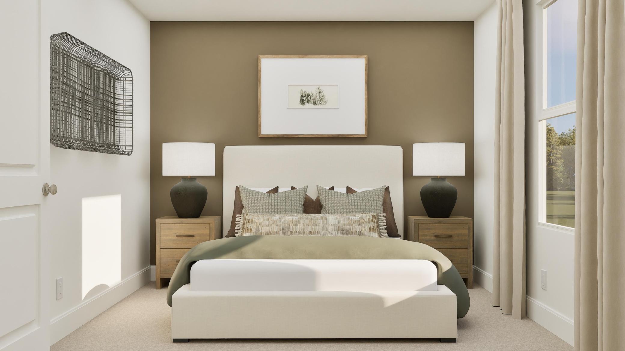 (Rendering, actual home's finishes will vary.) All the secondary bedrooms are ideally situated away from the downstairs communal areas, providing a peaceful retreat after a long day.