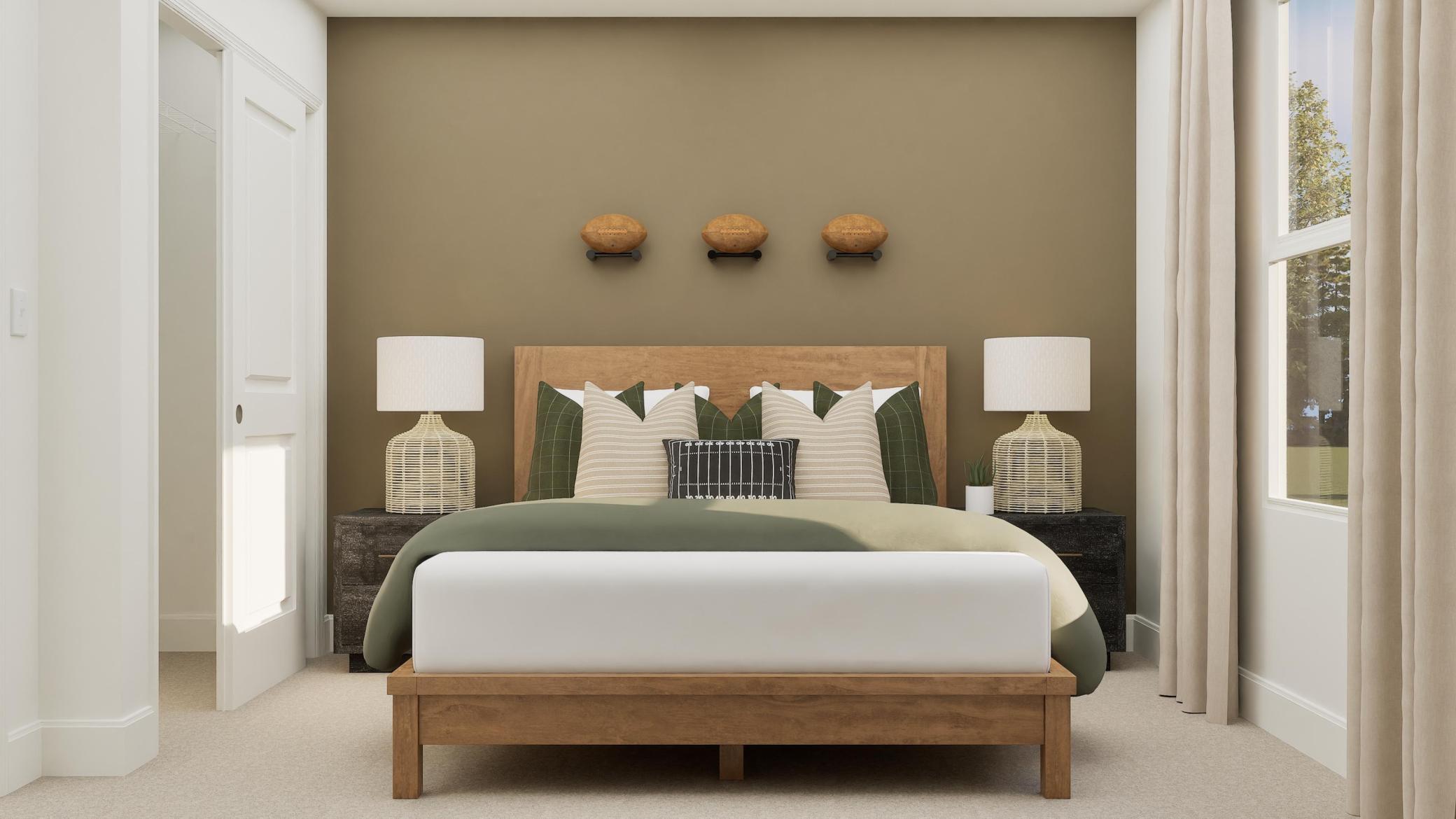 (Rendering, actual home's finishes will vary.) All the bedrooms in the home include a practical wardrobe closet and plush wall-to-wall carpeting for everyday comfort.