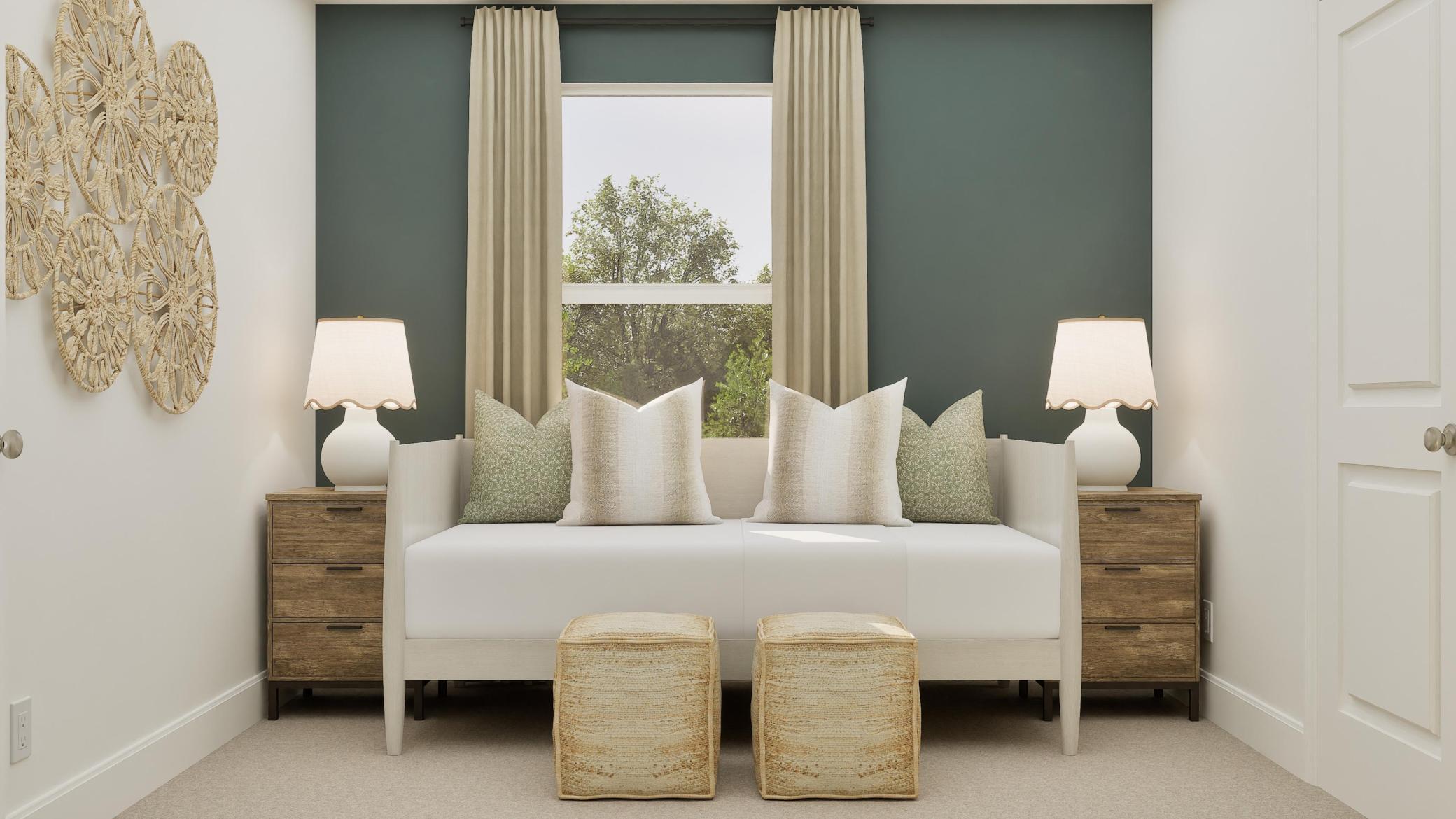 (Rendering, actual home's finishes will vary.) Offering a total of four bedrooms, this gracious floorplan is ideal for large or growing households, as well as homeowners who frequently host overnight guests.