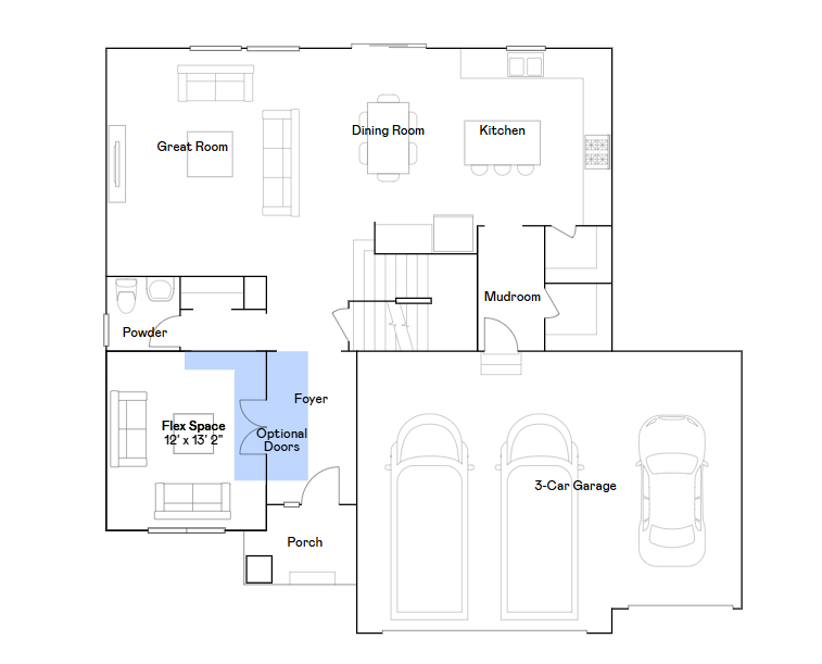 Lewis main level floorplan