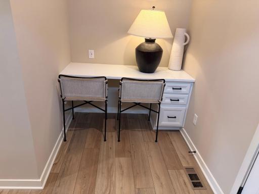 Compact and efficient mini office space thoughtfully designed to maximize productivity in a cozy nook, perfect for remote work or managing daily tasks.